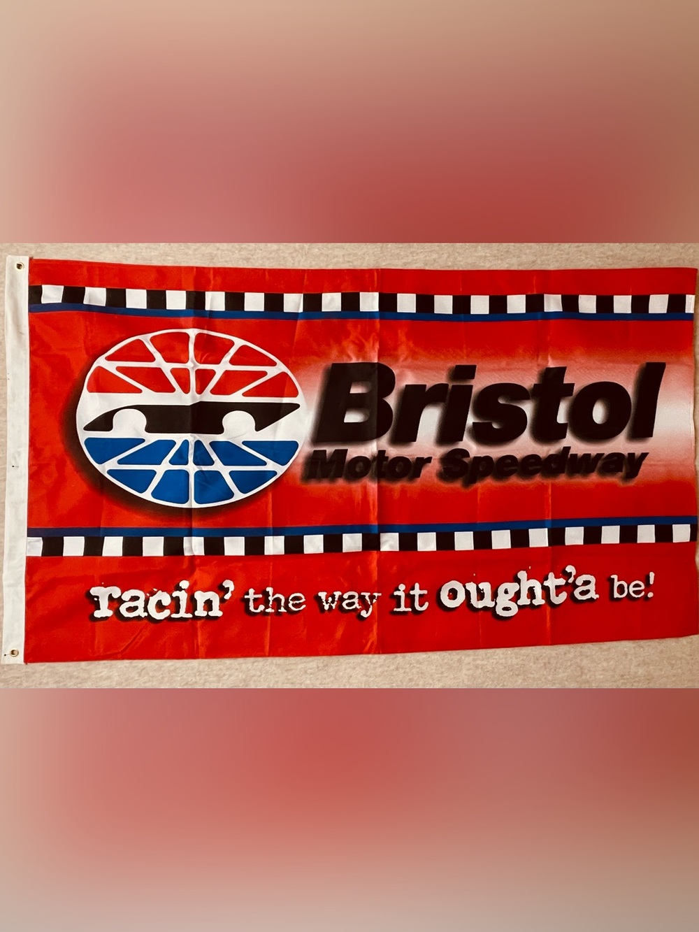 Bristol Motor Speedway NASCAR Racing Banner Flag for Garage